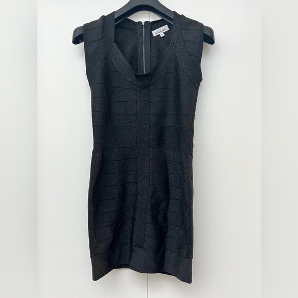 LADY DUTCH | Sparkly Body Con Little Black Dress - Picture 3 of 10